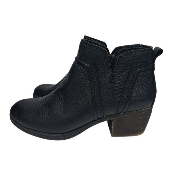 Cobb Hill Anisa V Cut Western Goth Boots Block Heel Sz 8 Black - Picture 6 of 17